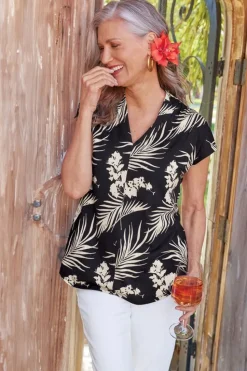 Outlet Soft Surroundings Twilight Luau Printed Tunic