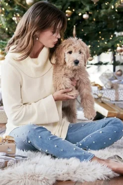 Clearance Soft Surroundings Ultimate Denim Pearl Straight Leg Jeans IcyBlueWash