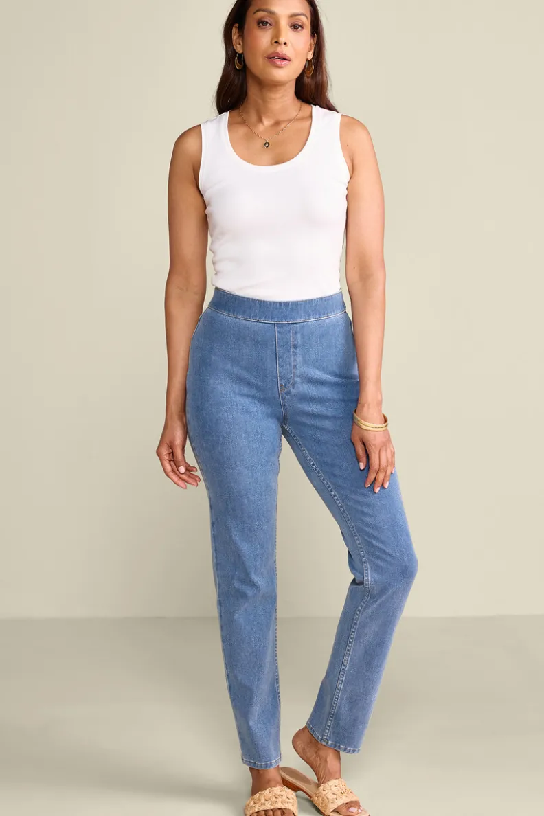 Discount Soft Surroundings Ultimate Denim Pull-On Slim Leg Jeans