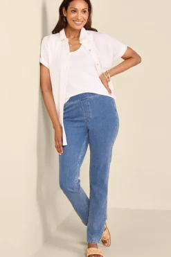 Discount Soft Surroundings Ultimate Denim Pull-On Slim Leg Jeans