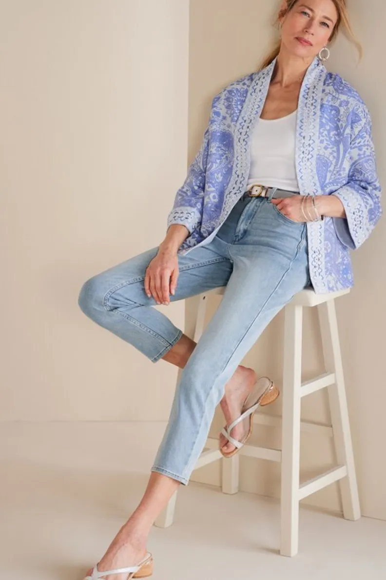 Sale Soft Surroundings Ultimate Denim Slim Leg Crop Jeans