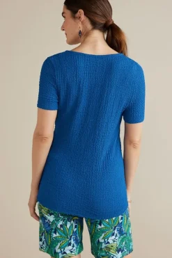 Outlet Soft Surroundings Ursula Knit Tee Sapphire