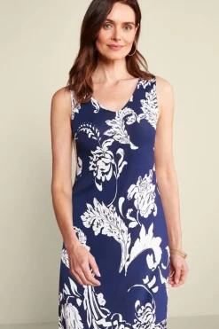 Fashion Soft Surroundings Vaila Maxi Dress OceanAirScarf/AzoresDi