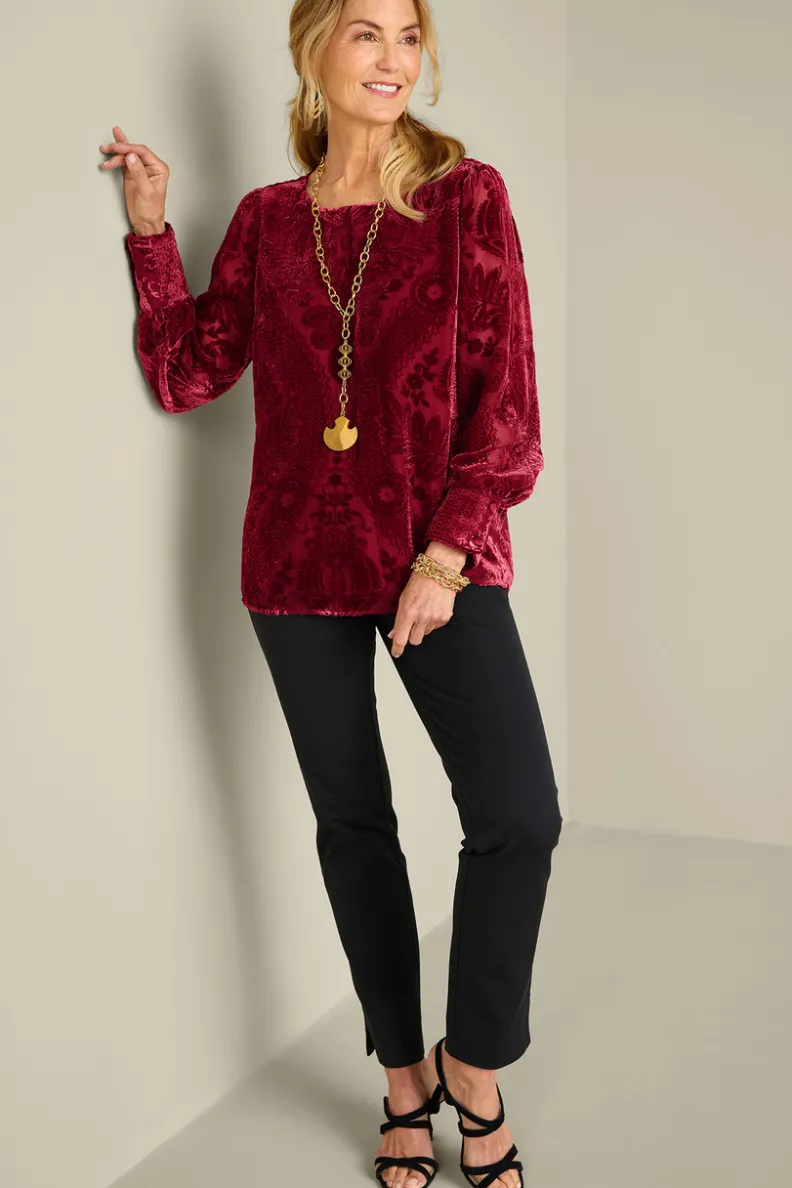 Outlet Soft Surroundings Vanetta Velvet Top