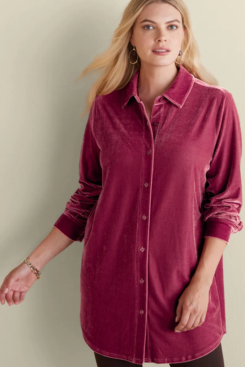 Best Soft Surroundings Velvet Boyfriend Tunic Shirt