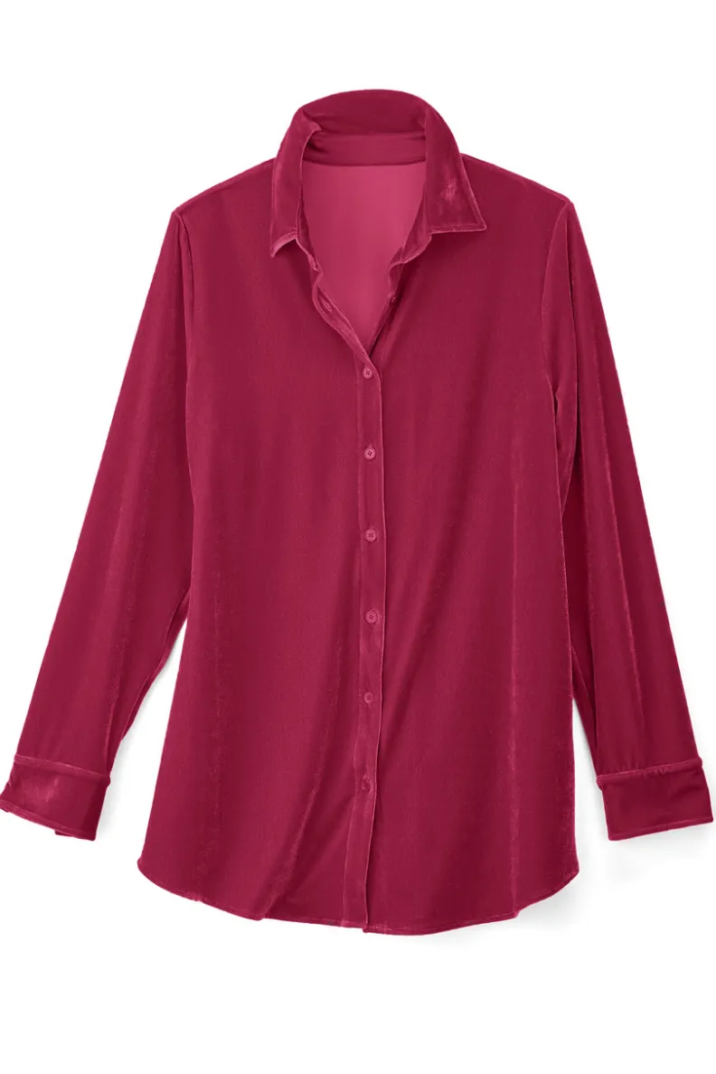 Best Soft Surroundings Velvet Boyfriend Tunic Shirt