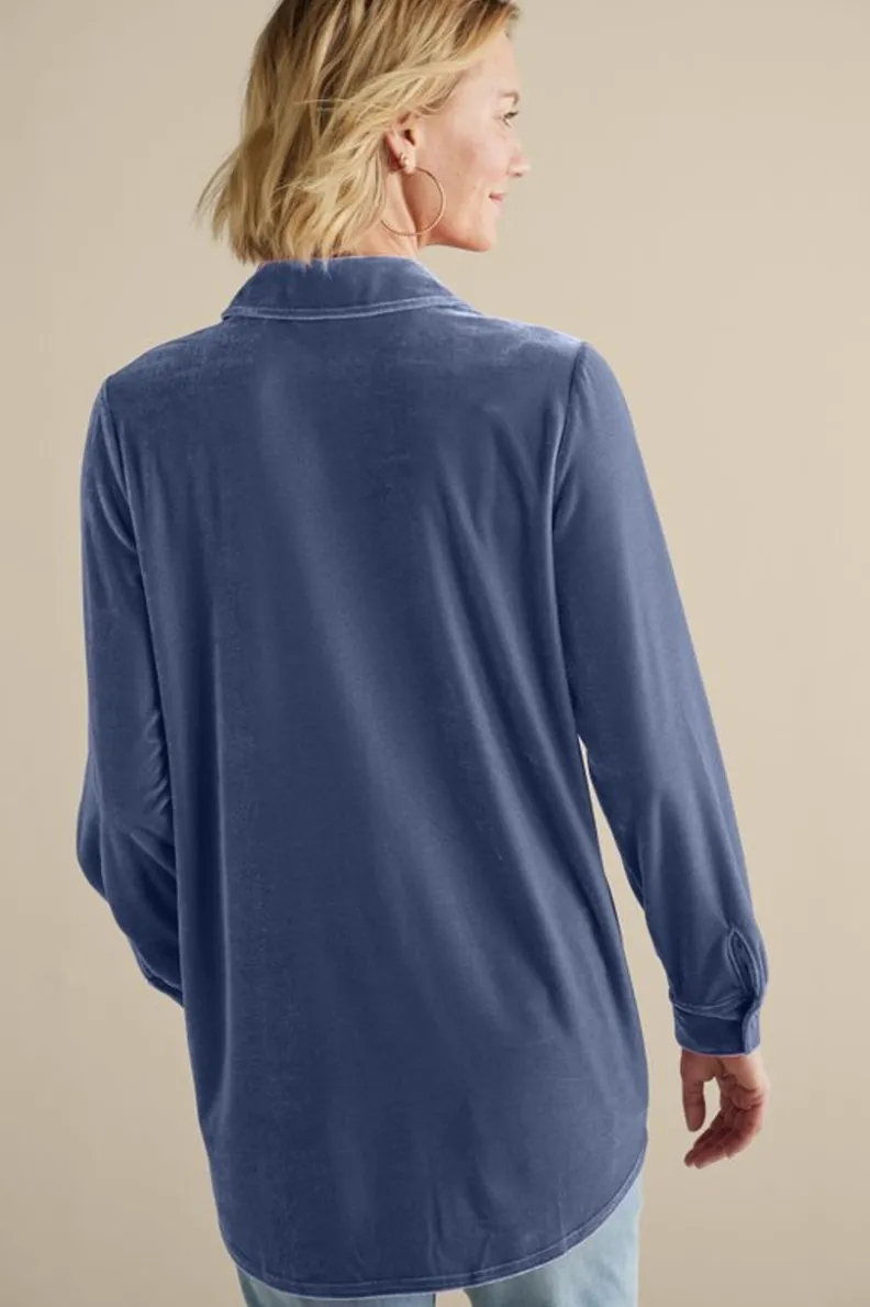 Best Soft Surroundings Velvet Boyfriend Tunic Shirt