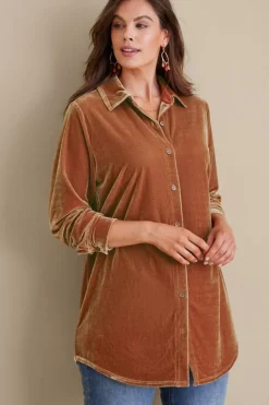 Best Soft Surroundings Velvet Boyfriend Tunic Shirt