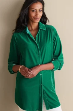 Best Soft Surroundings Velvet Boyfriend Tunic Shirt