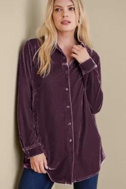 Best Soft Surroundings Velvet Boyfriend Tunic Shirt