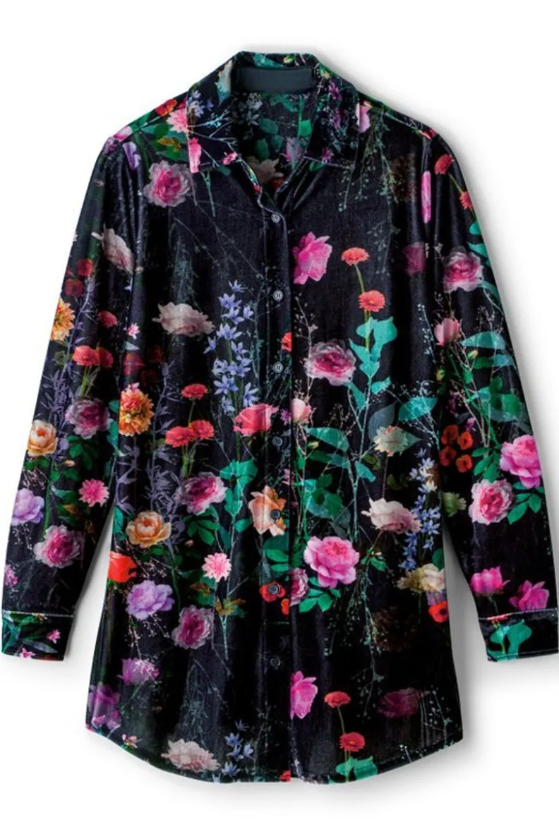 Best Soft Surroundings Velvet Boyfriend Tunic Shirt