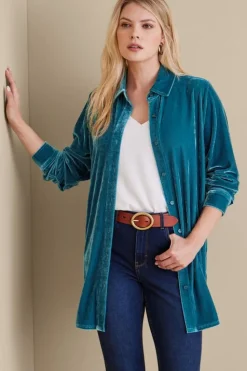 Best Soft Surroundings Velvet Boyfriend Tunic Shirt