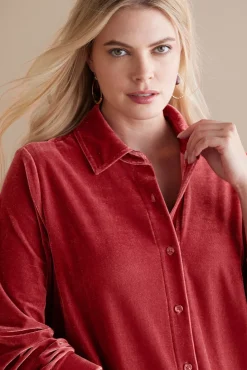Best Soft Surroundings Velvet Boyfriend Tunic Shirt