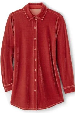 Best Soft Surroundings Velvet Boyfriend Tunic Shirt