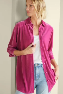 Best Soft Surroundings Velvet Boyfriend Tunic Shirt