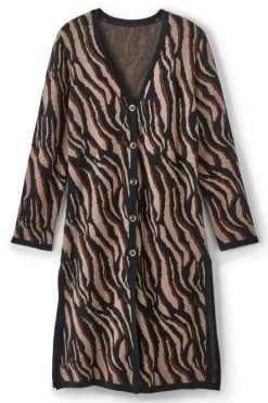 Best Soft Surroundings Veronica Jacquard Cardigan NeutralAnimal