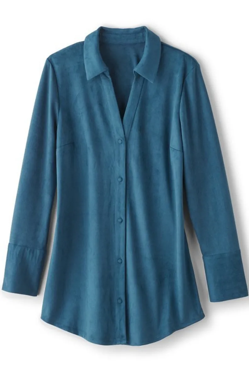 Sale Soft Surroundings Vida Faux Suede Tunic