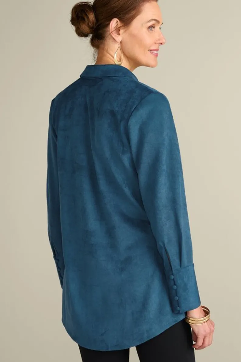 Sale Soft Surroundings Vida Faux Suede Tunic