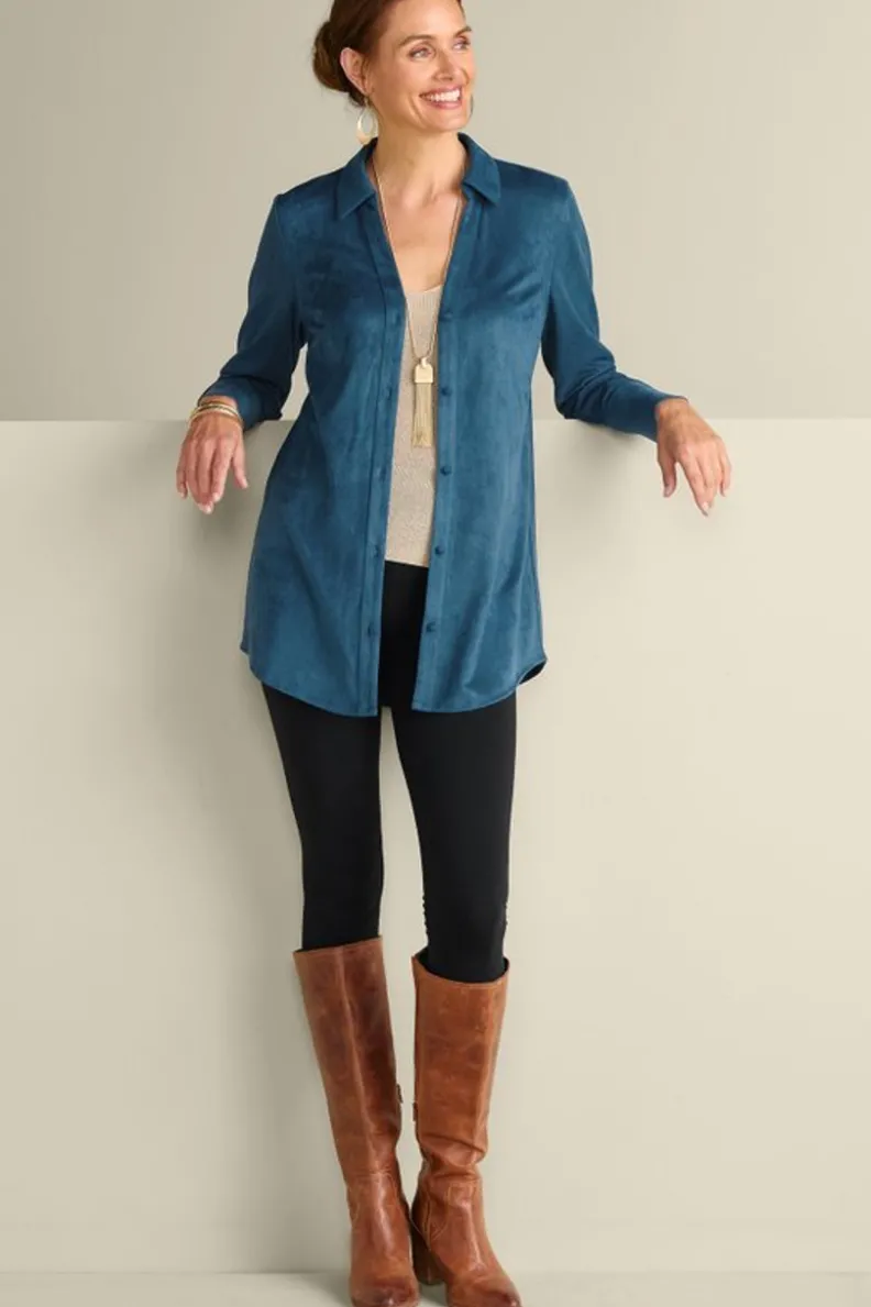 Sale Soft Surroundings Vida Faux Suede Tunic