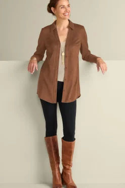 Sale Soft Surroundings Vida Faux Suede Tunic