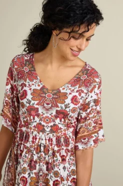 Hot Soft Surroundings Vina Short Sleeve Tunic SanFranScarfCream