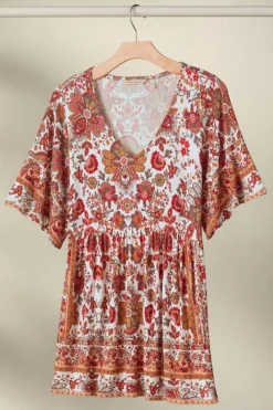 Hot Soft Surroundings Vina Short Sleeve Tunic SanFranScarfCream