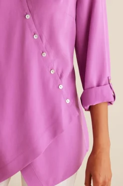 New Soft Surroundings Washed Tencel™ Tunic LightWashDenim