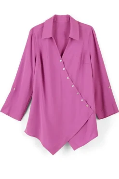 New Soft Surroundings Washed Tencel™ Tunic LightWashDenim