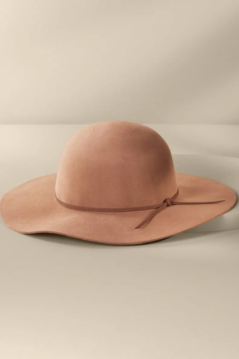 Sale Soft Surroundings Westie Wool Floppy Hat Camel