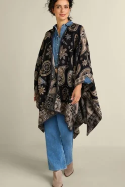Online Soft Surroundings Yasmin Embroidered Wrap BlackMulti