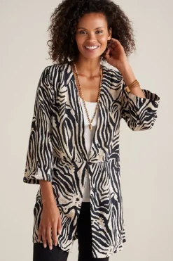 Clearance Soft Surroundings Zella Topper BrownZebra