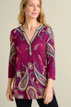 Hot Soft Surroundings Zennia Printed Tunic OsteriaScarf